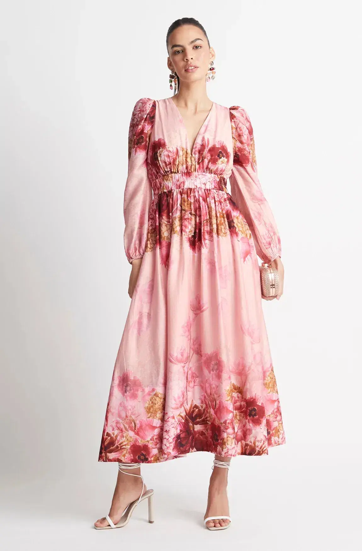 Sheike Swan Lake Maxi Dress Pink Floral  Size 16 - Image 1