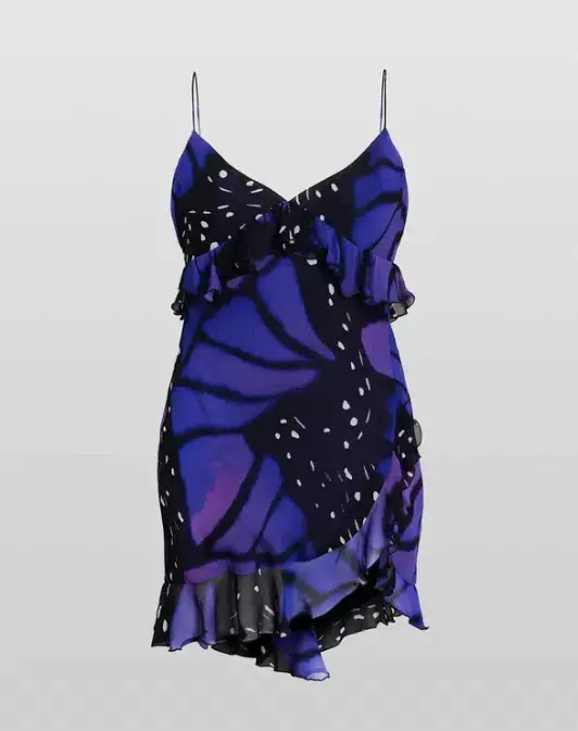 Rat and Boa Beatriz Mini Dress Butterfly Print Size S / 8 - Image 5