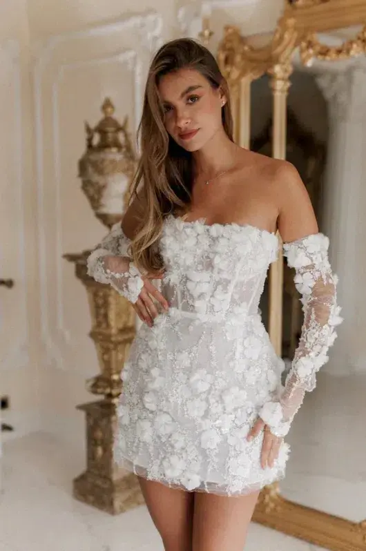 Rosie Etienne Isabelle Dress White Size 8 - Image 5