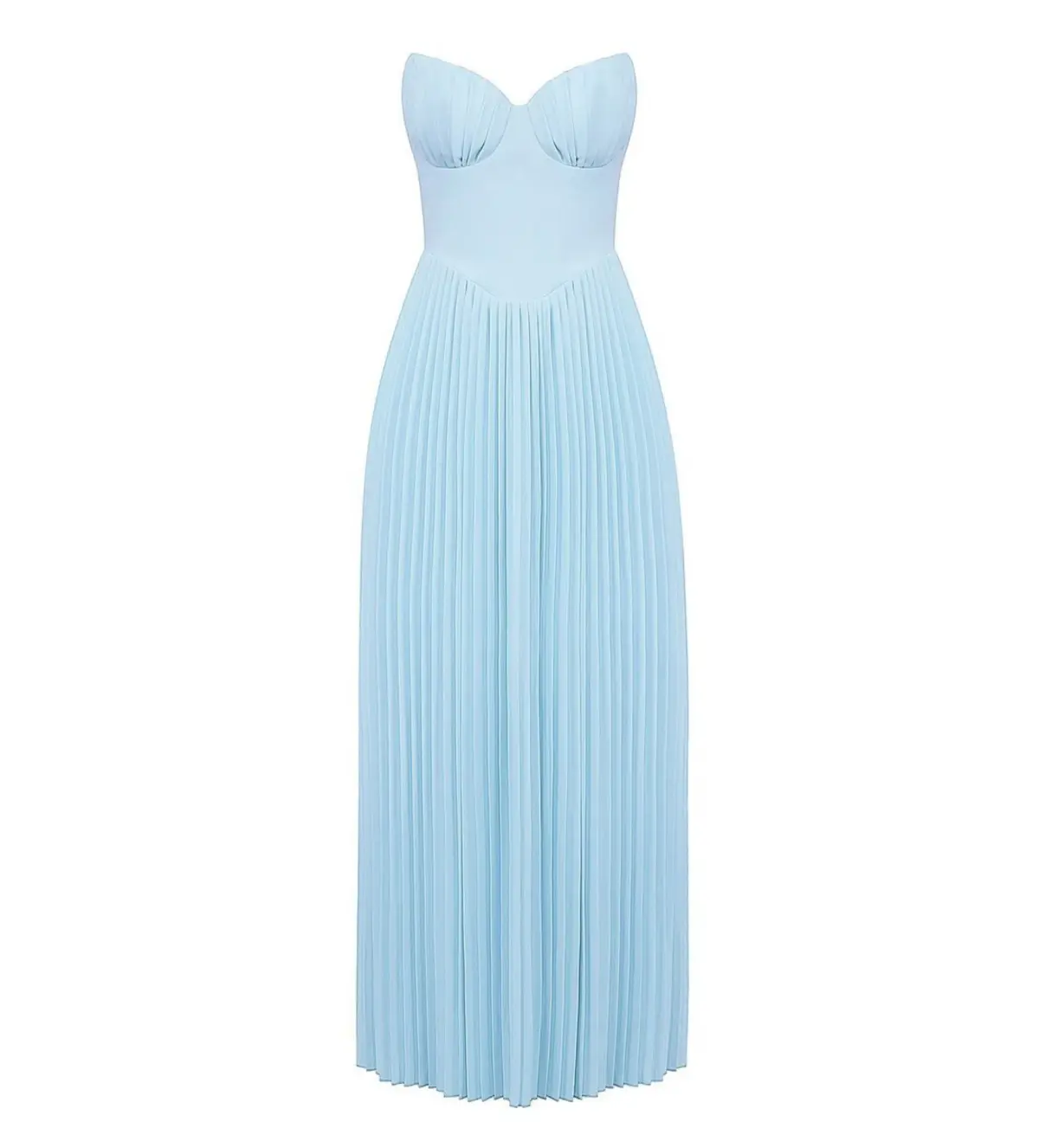 House Of CB Marcella Pleated Maxi Dress Ocean Blue Size S / 6-8 - Image 5