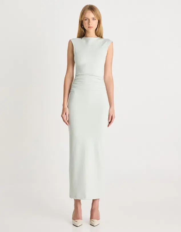 Romy Scuba Gathered Dress Mint Size 12  - Image 1
