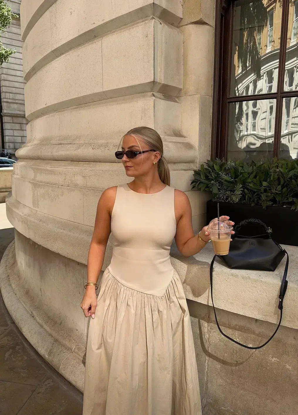 DISSH Patty Stone Midi Dress Stone Size 6 for rent on The Volte - main image