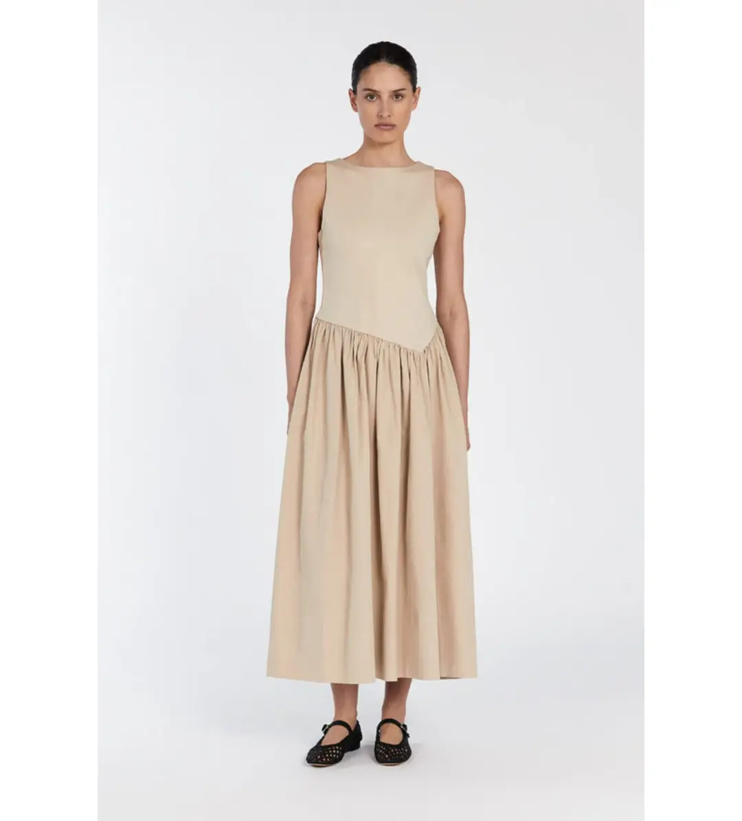 DISSH Patty Stone Midi Dress Stone Size 6 for rent on The Volte - main image