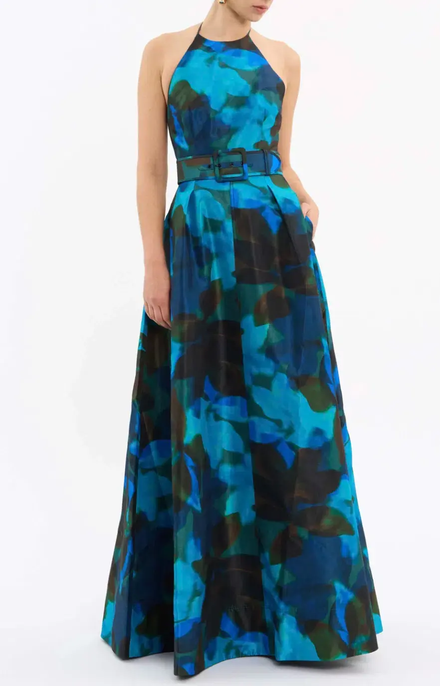 Rebecca Vallance Night Shade Gown Print Size 4  - Image 2
