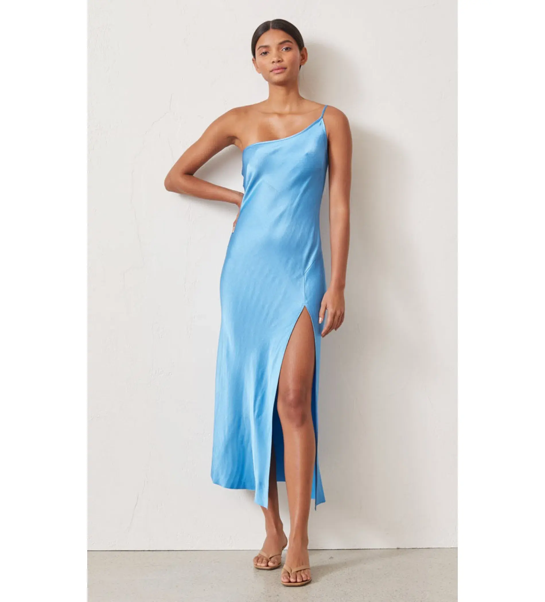 Bec & Bridge Frederic Asym Midi Dress Blue Size 8 - Image 1