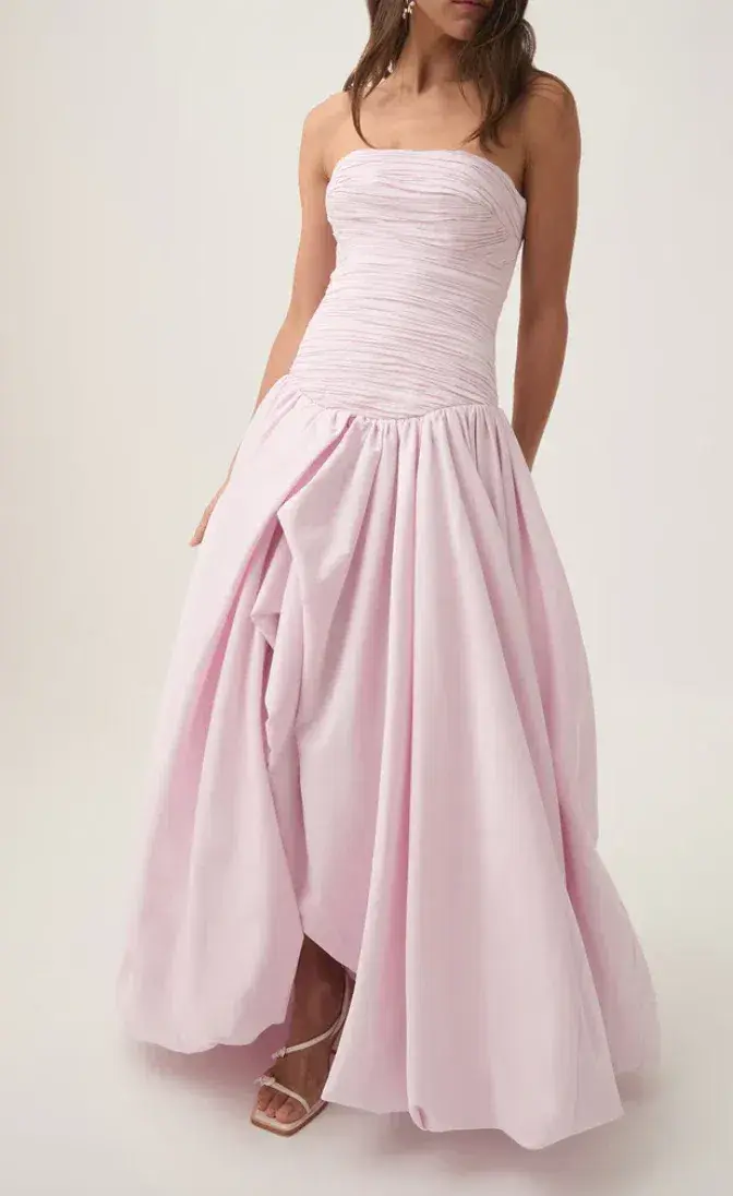 Aje Violette Bubble Hem Maxi Dress Pastel Pink Size 8 - Image 2