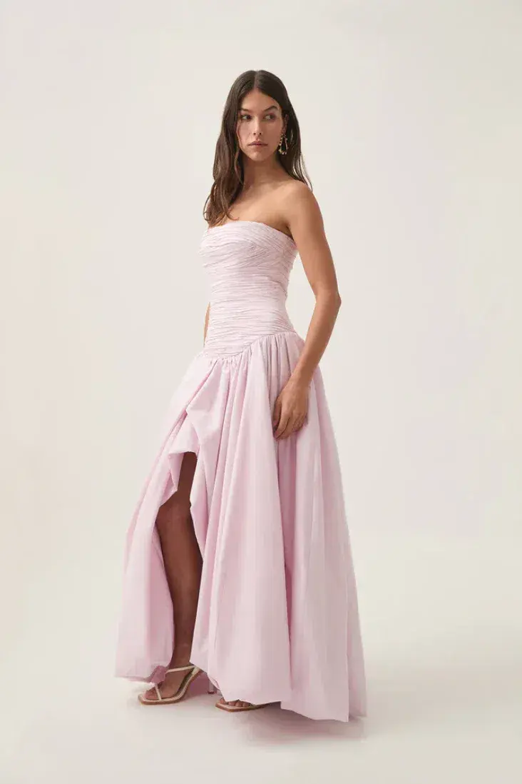 Aje Violette Bubble Hem Maxi Dress Pastel Pink Size 8 - Image 3