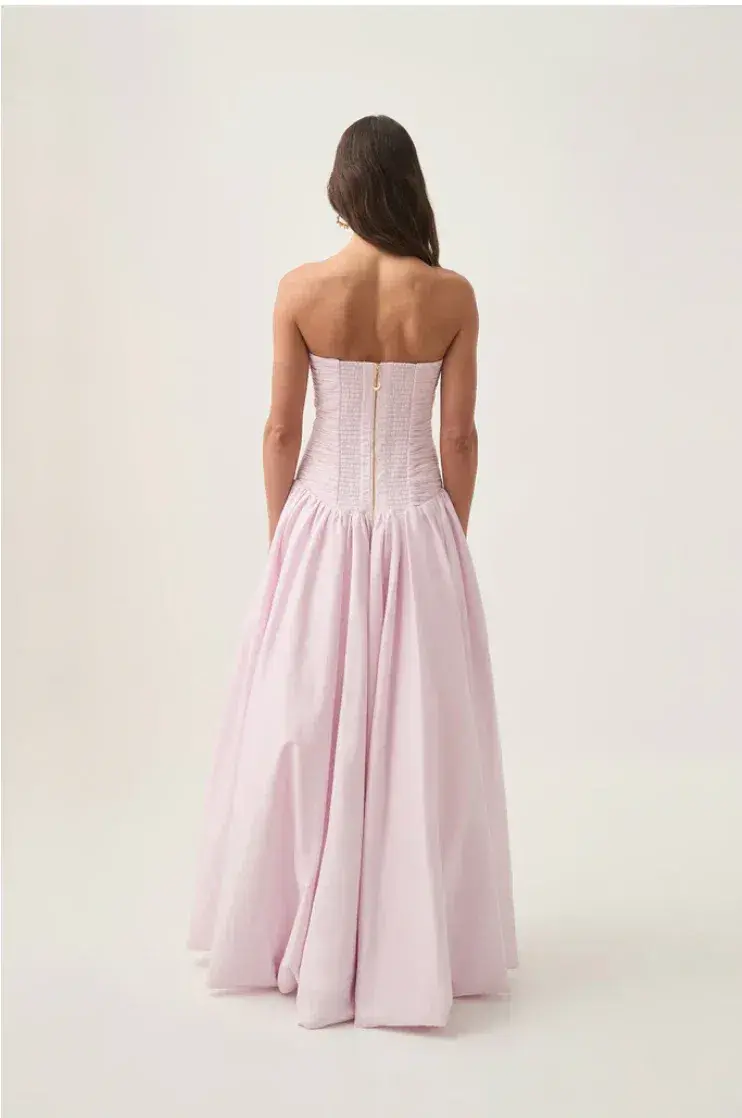 Aje Violette Bubble Hem Maxi Dress Pastel Pink Size 8 - Image 5