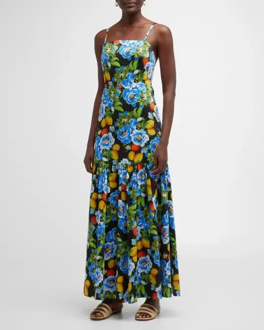 Borgo De Nor Cordelia Printed Maxi Dress Floral Size 8 - Image 4