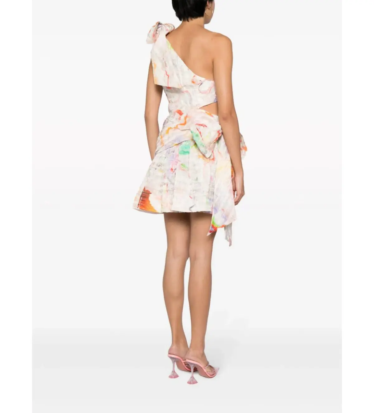 Alemais X Jedda Culley Daisy One Shoulder Mini Dress Print Size 8 - Image 3