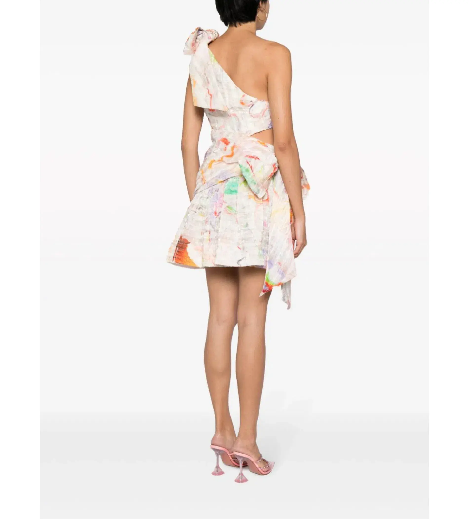 Alemais X Jedda Culley Daisy One Shoulder Mini Dress Print Size 8 - Image 3