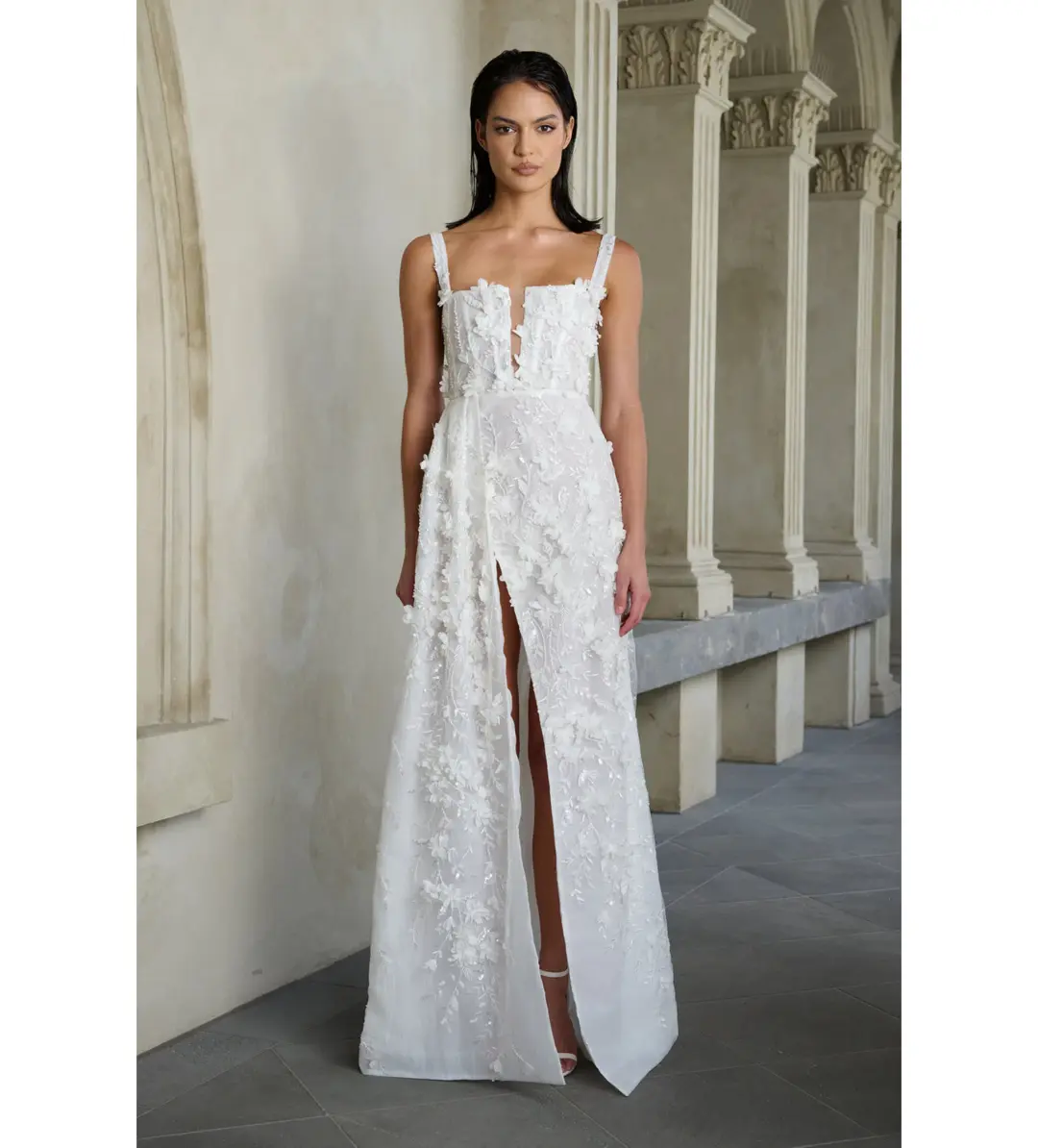 Eliya the Label Jacinda Gown White Size S/Au 8  for rent on The Volte - main image