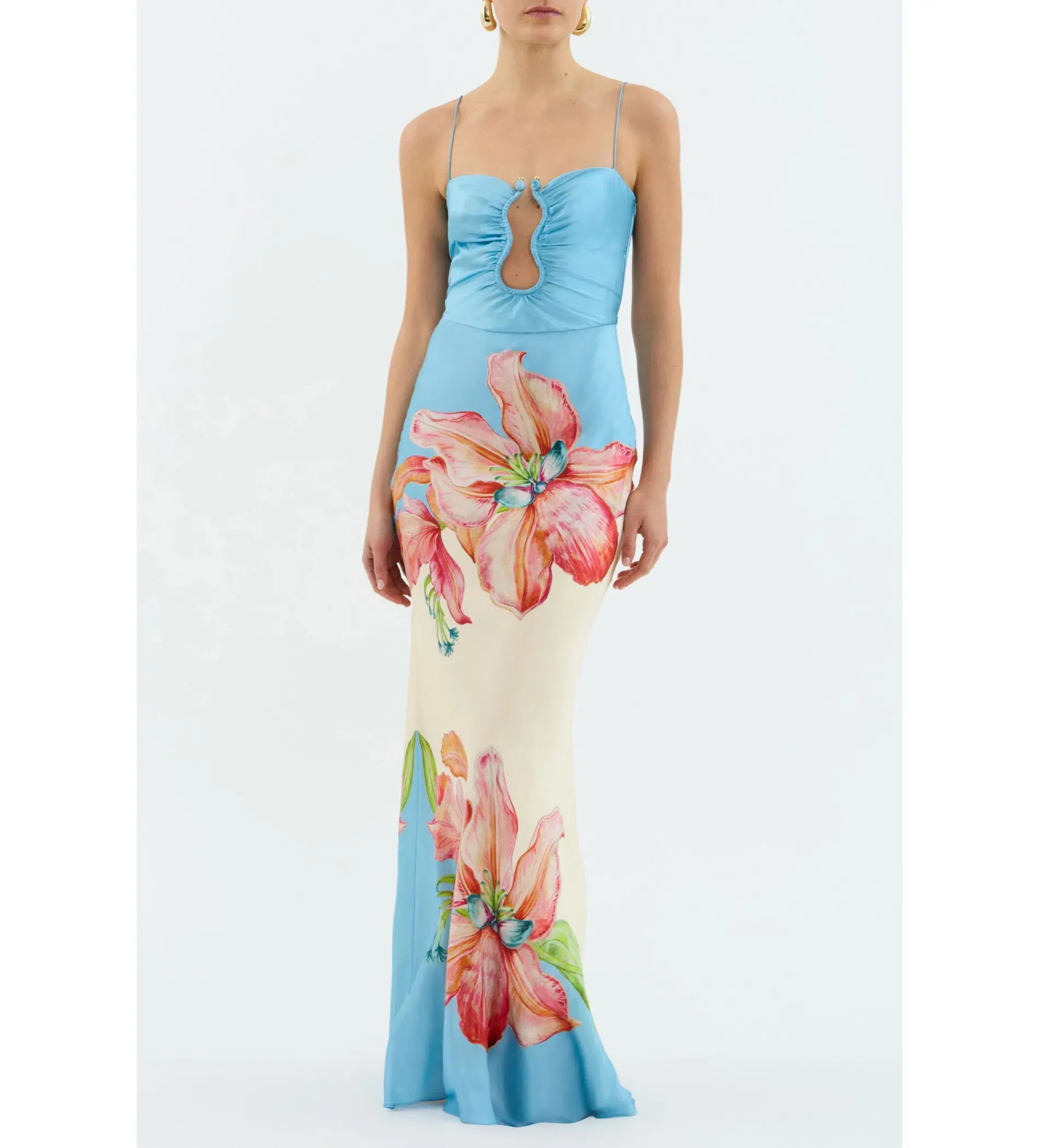 Rebecca Vallance Orchid Oasis Strap Gown Floral  Size 6 - Image 1