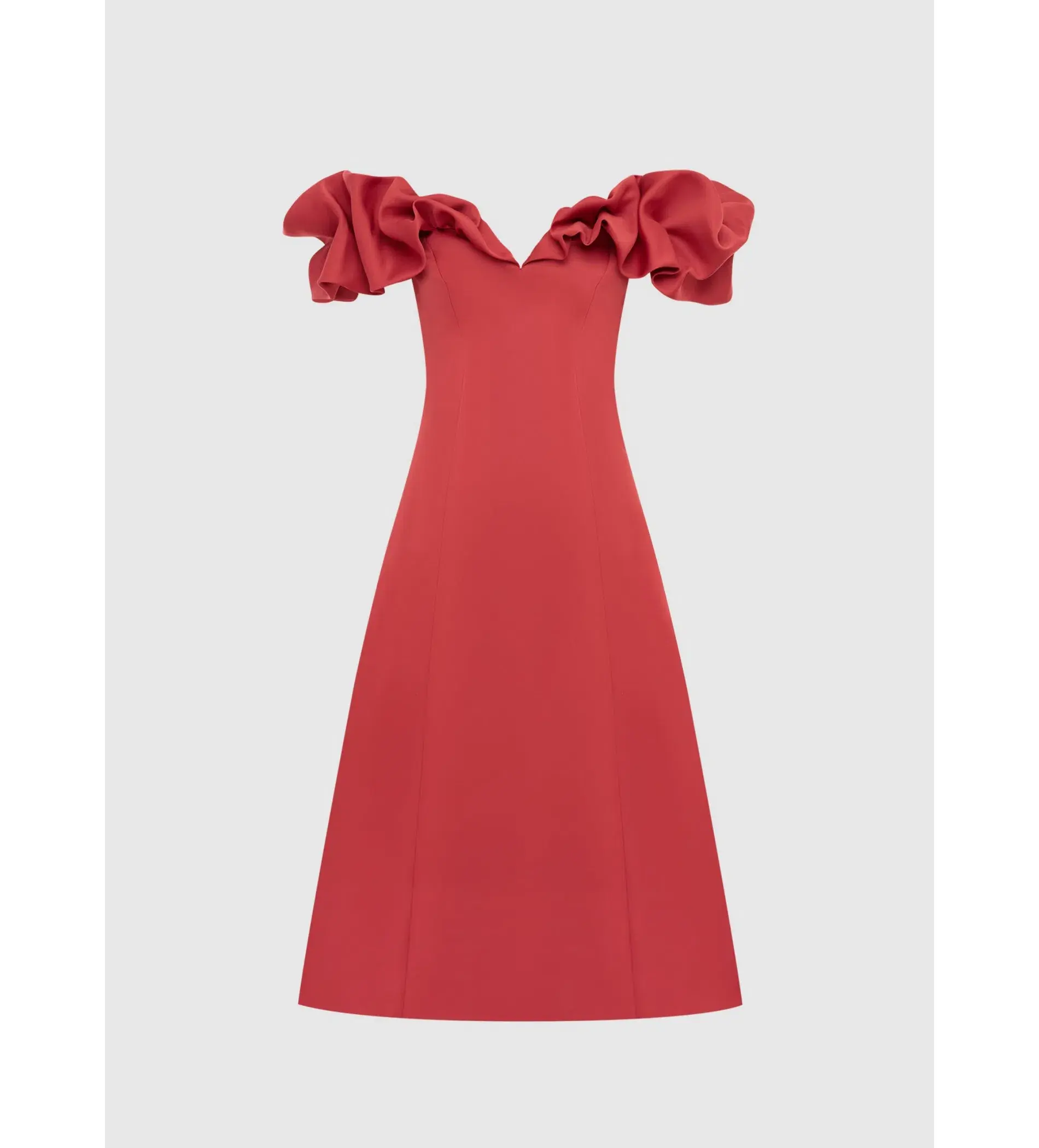 Leo Lin Annie Off Shoulder Midi Dress in Mulberry Size 10 - Image 1