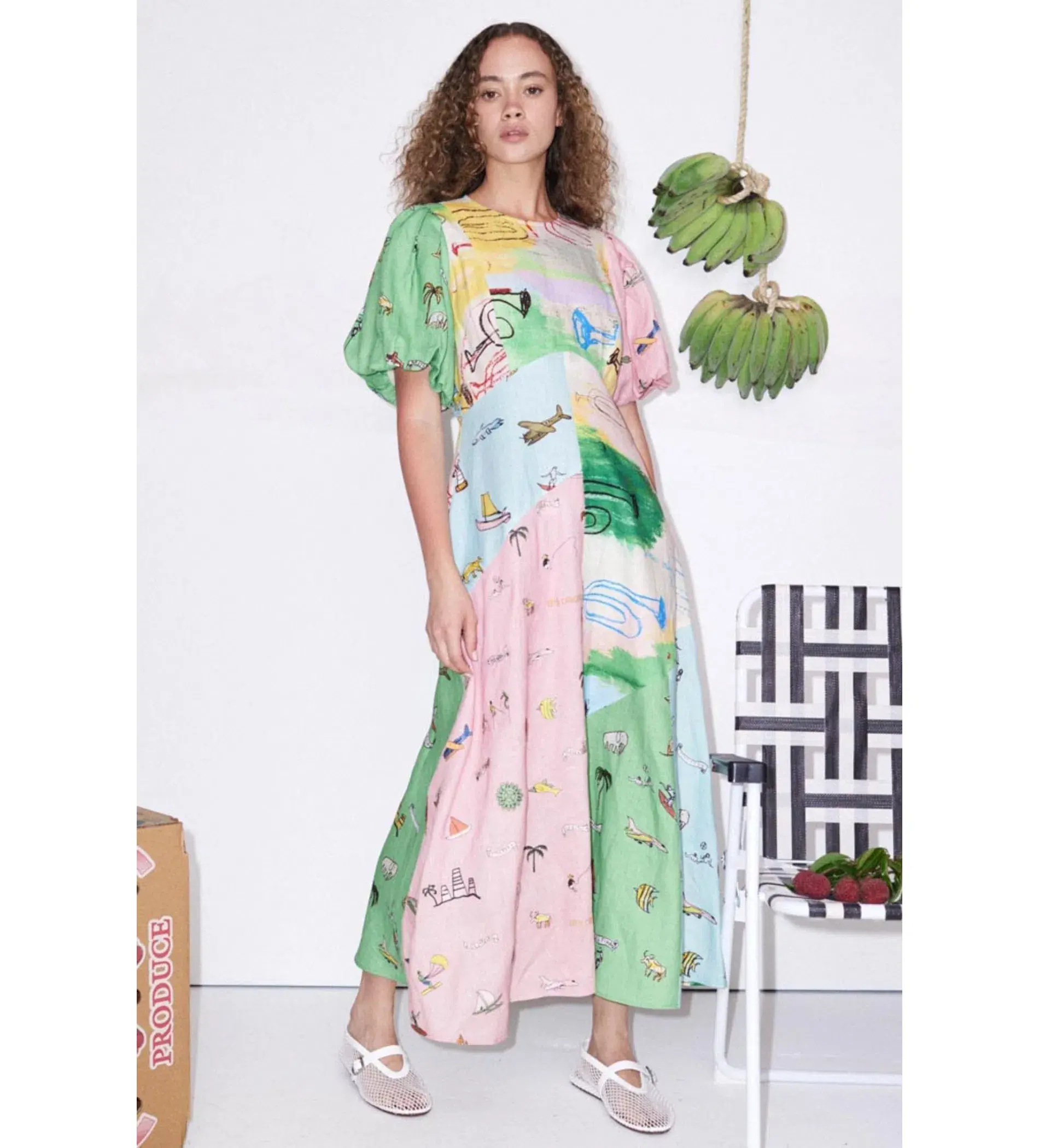 Alemais Jet Midi Dress Multi/Print Size 8 - Image 1