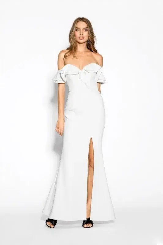 Sheike Allure Maxi Dress White Size AU 12  for rent on The Volte - main image