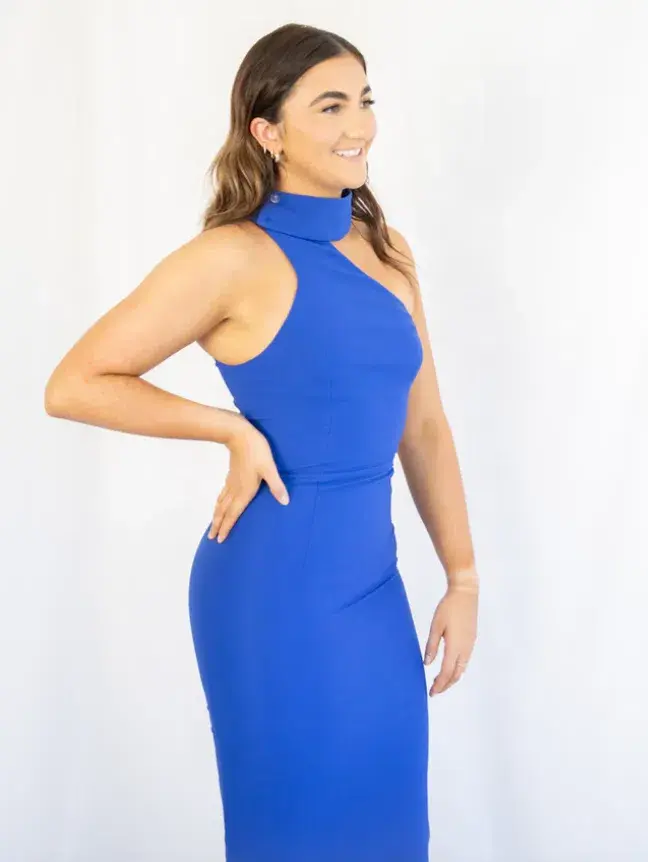 Elle Zeitoune Harper Dress Blue Size AU 10 for rent on The Volte - main image