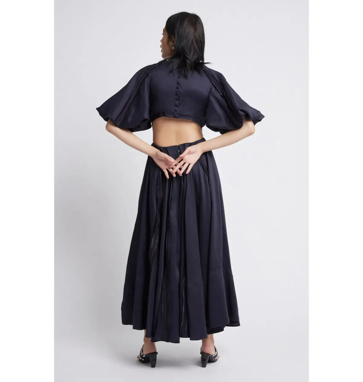 Aje Revitalise Midi Dress Ink Size AU 12 - Image 4