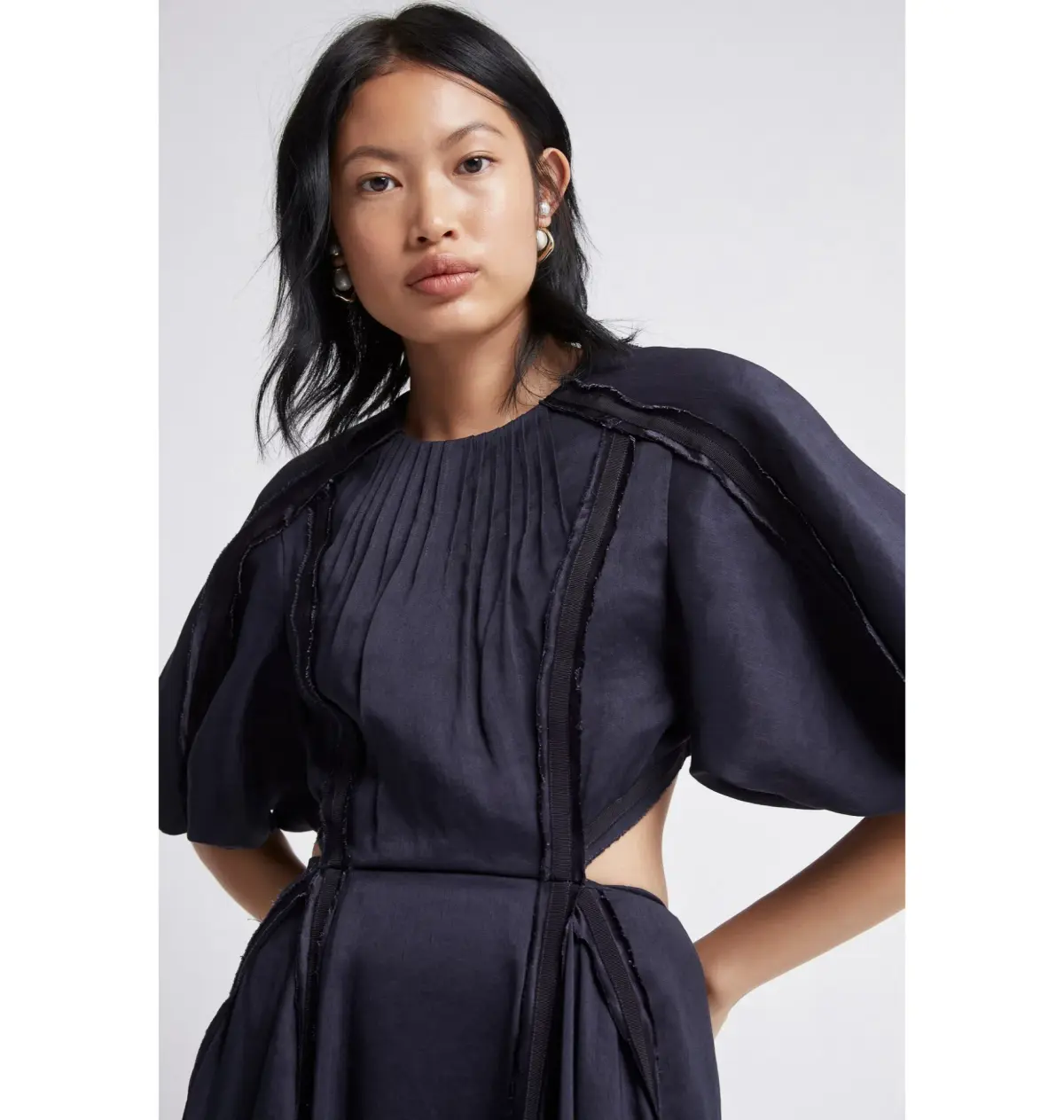 Aje Revitalise Midi Dress Ink Size AU 12 - Image 2