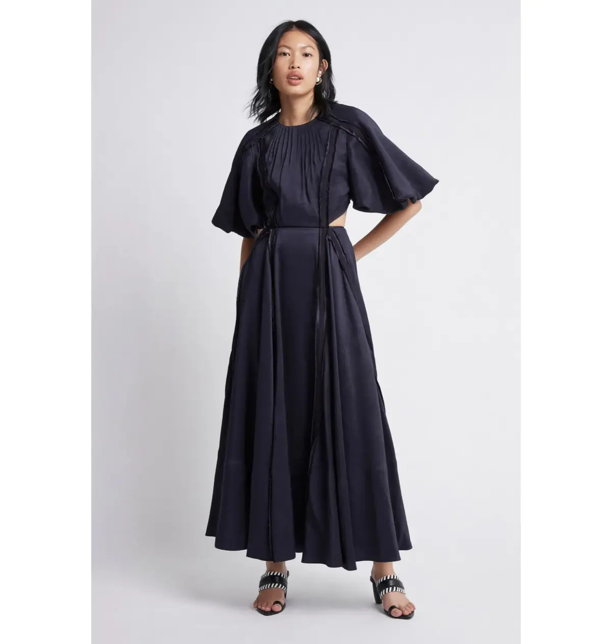 Aje Revitalise Midi Dress Ink Size AU 12 - Image 1