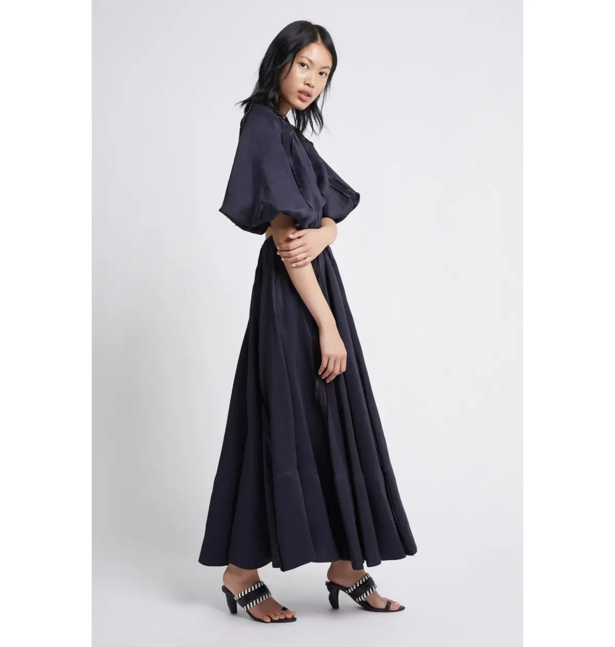 Aje Revitalise Midi Dress Ink Size AU 12 - Image 3