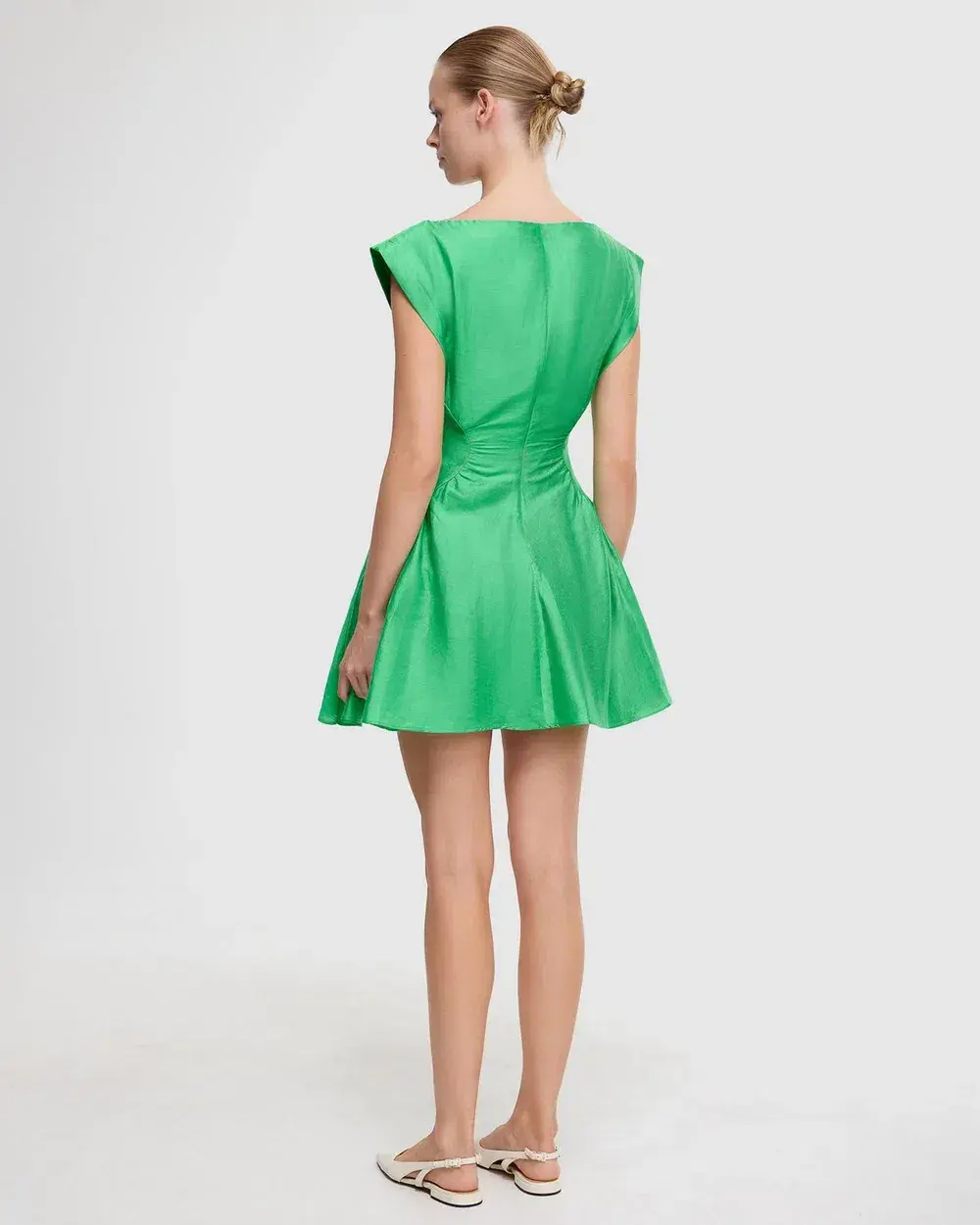 Acler Emery Mini Dress in Shamrock Size AU 14 for rent on The Volte - main image