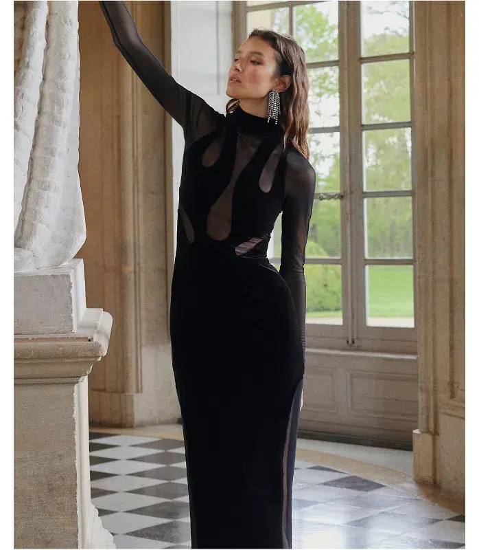 Sheike Medusa Maxi Dress Black Size AU 14 - Image 2