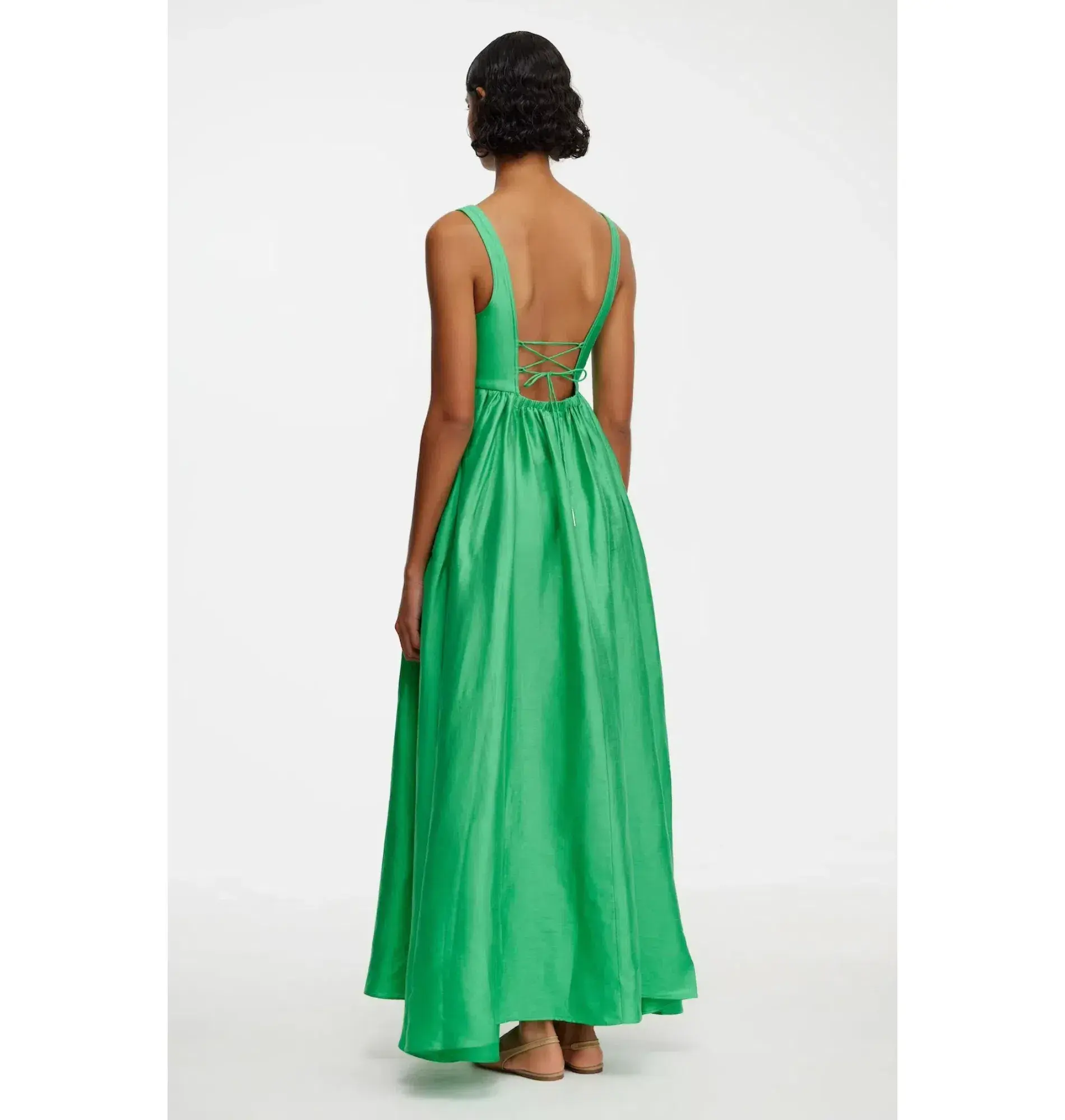 Acler Sandgate Maxi Dress Shamrock Green Size AU 10 - Image 4