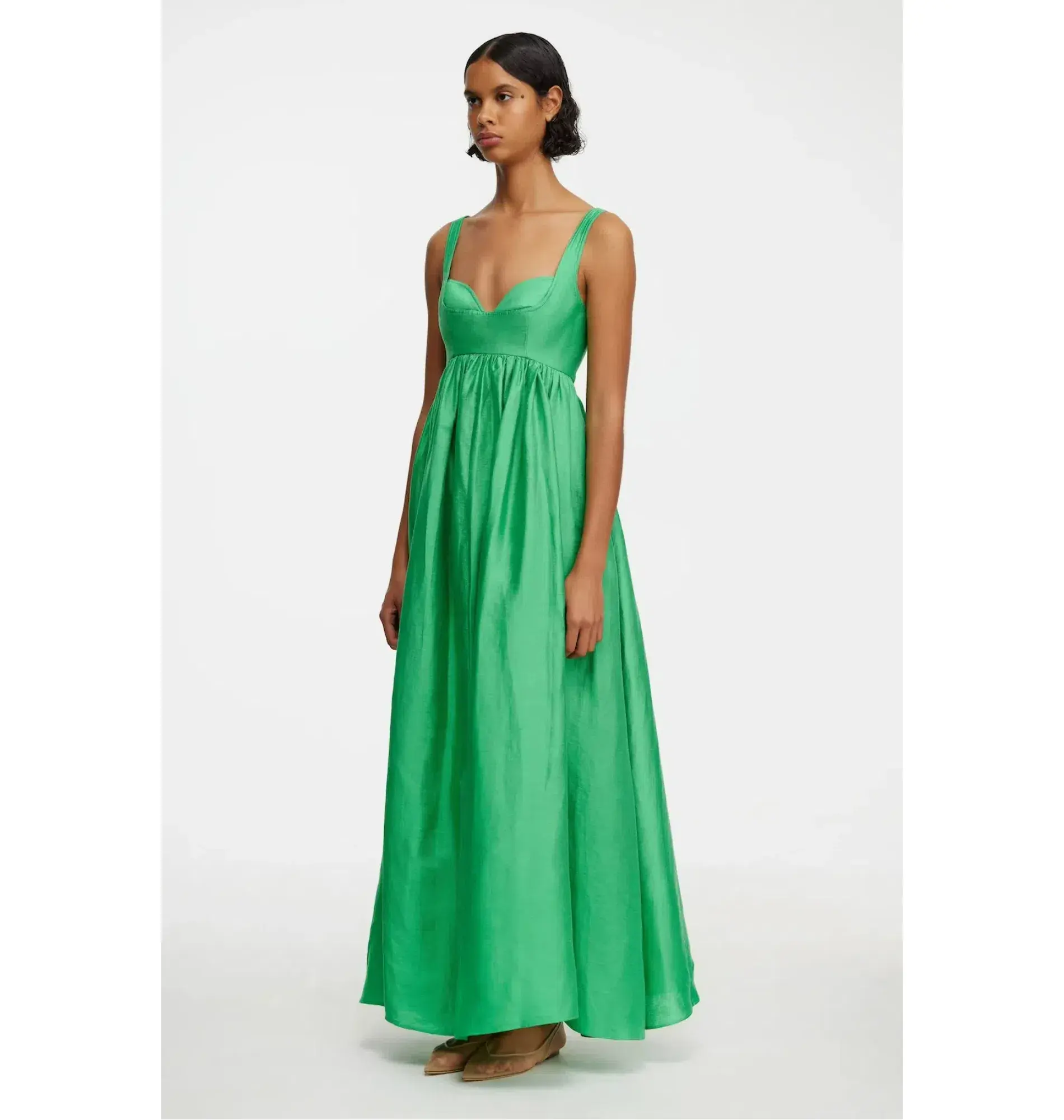 Acler Sandgate Maxi Dress Shamrock Green Size AU 10 - Image 3