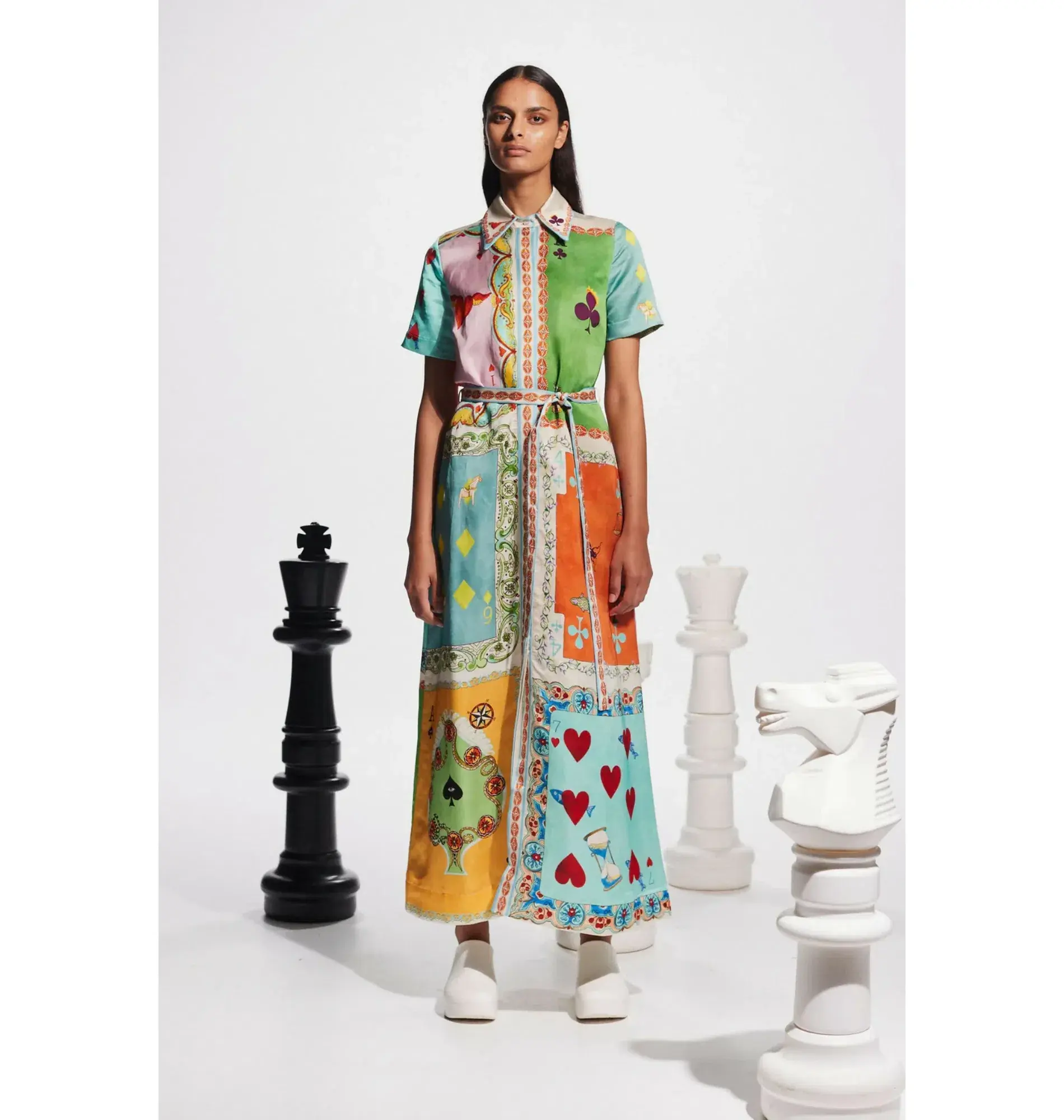 Alemais Rummy Shirtdress in Multi Size AU 14 - Image 1