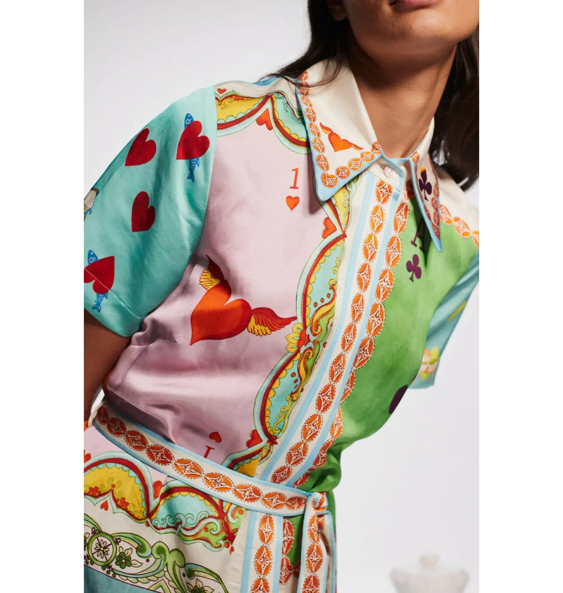 Alemais Rummy Shirtdress in Multi Size AU 14 - Image 2