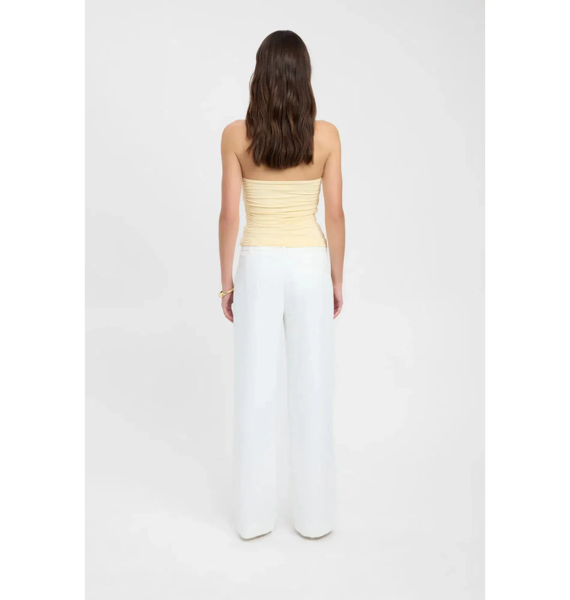 Kookai Tayla Trim Top Butter Yellow Size AU 6 - Image 3