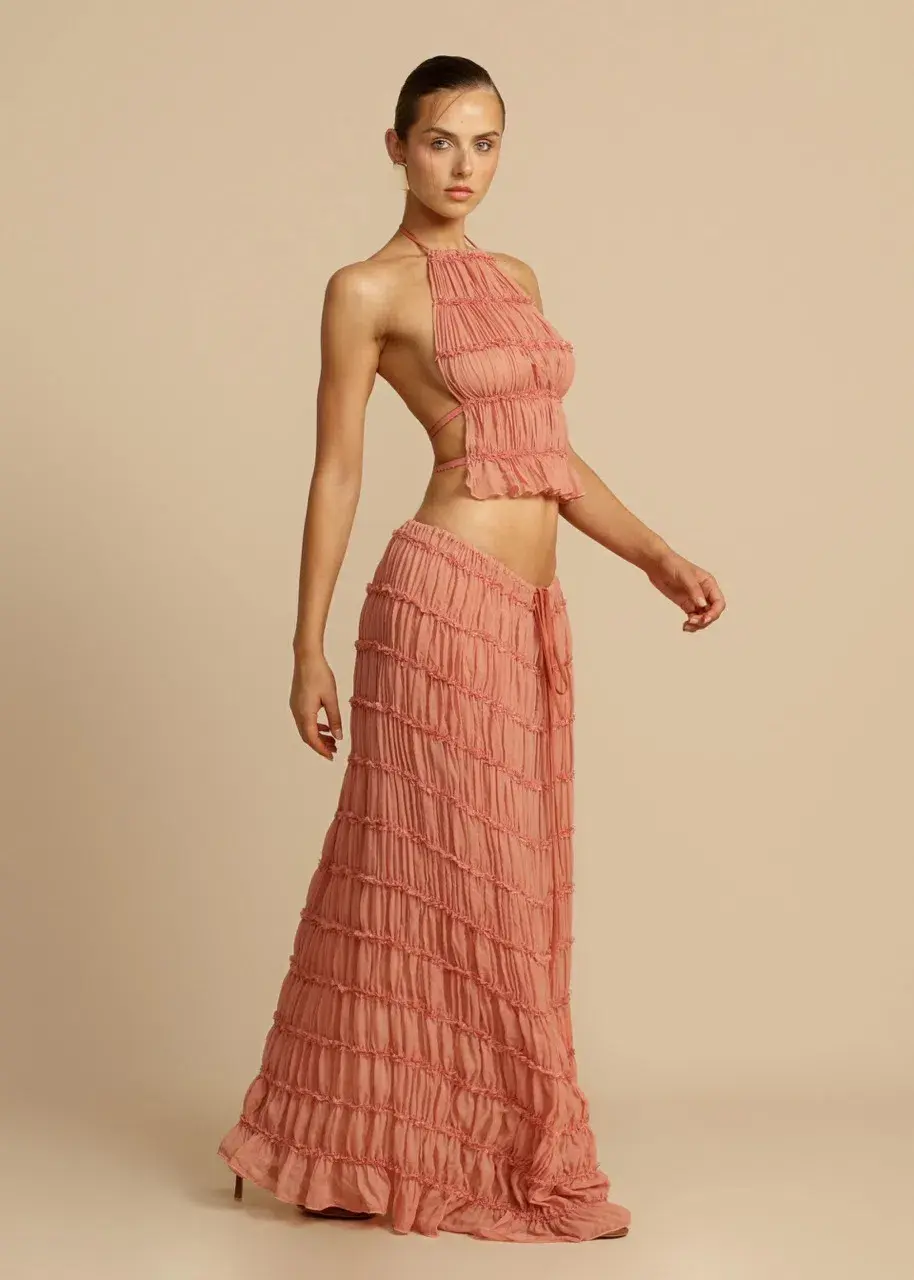 Arcina Ori Juliette Halter Set Peach Size S / AU 6-10 - Image 2