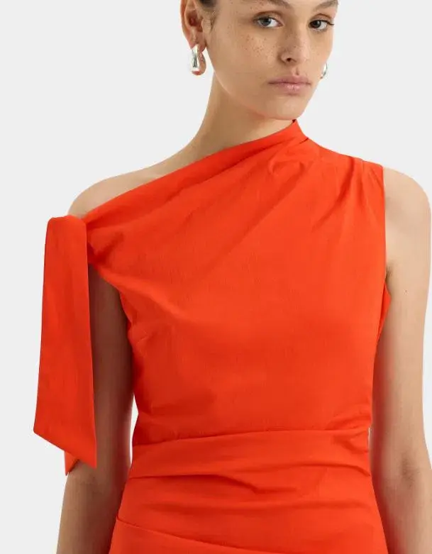 Sir the Label Dahlia Mini Dress in Tangerine Size 1 (AU 8) - Image 4