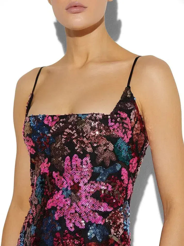 Montique "Enza" Sequin Midi Dress Multi Size 16 for rent on The Volte - main image