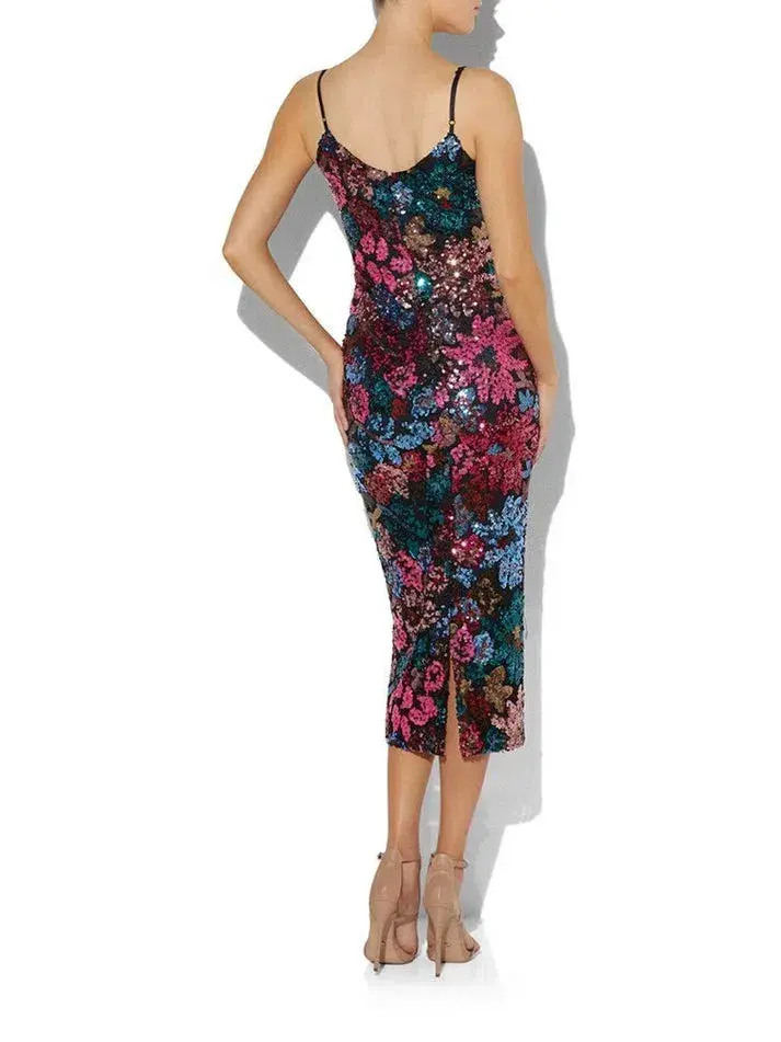 Montique "Enza" Sequin Midi Dress Multi Size 16 - Image 3