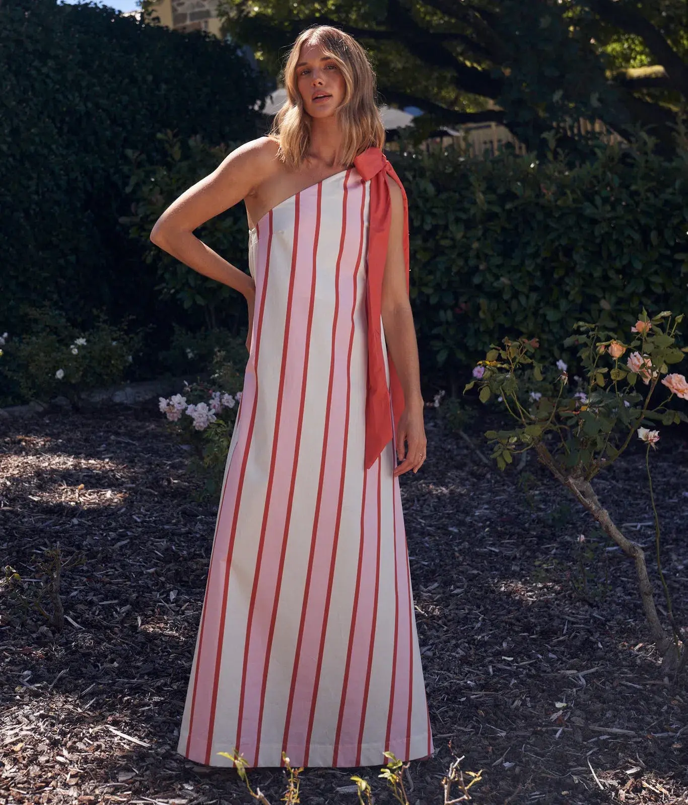 Aston Studio Mila Maxi Dress in Hana Stripe Size 12 - Image 1