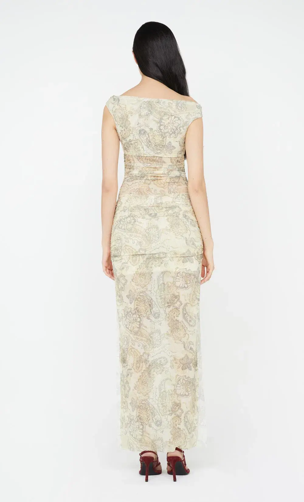 Bec & Bridge Shyla Off Shoulder Dress Faded Paisley Size AU 6 - Image 2