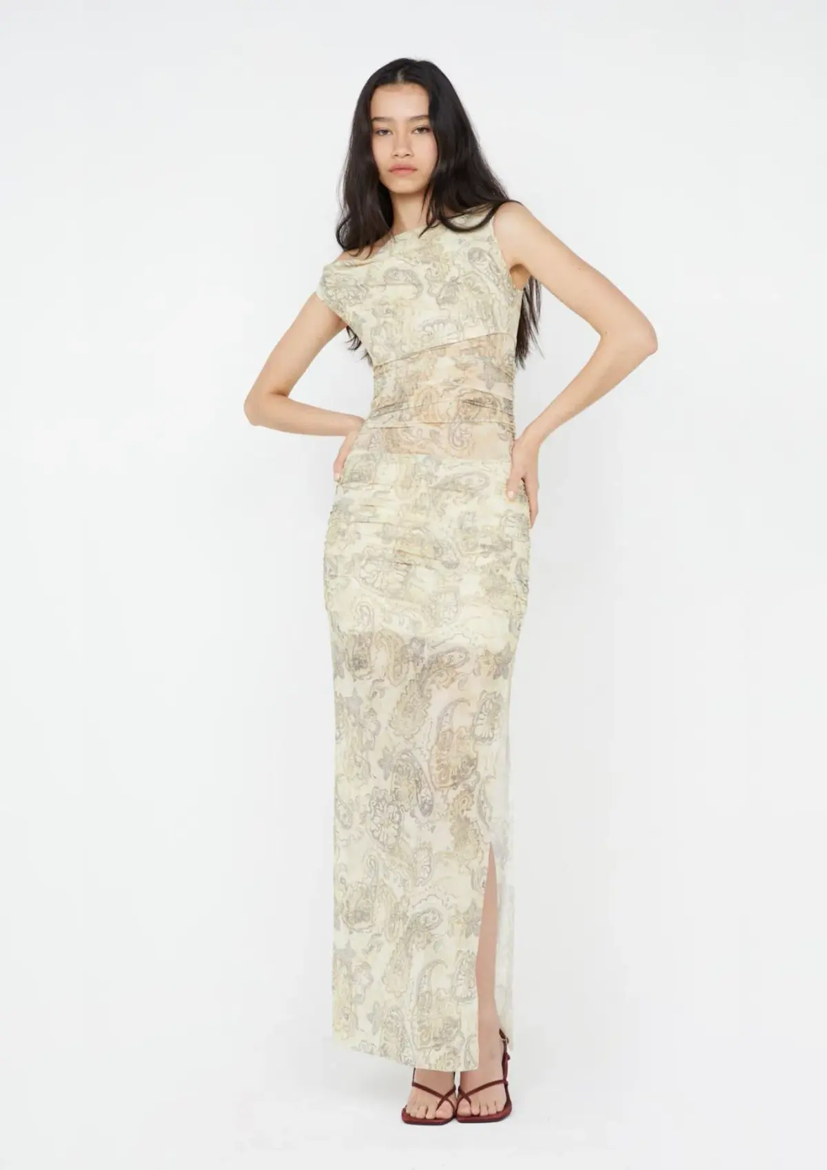 Bec & Bridge Shyla Off Shoulder Dress Faded Paisley Size AU 6 - Image 1