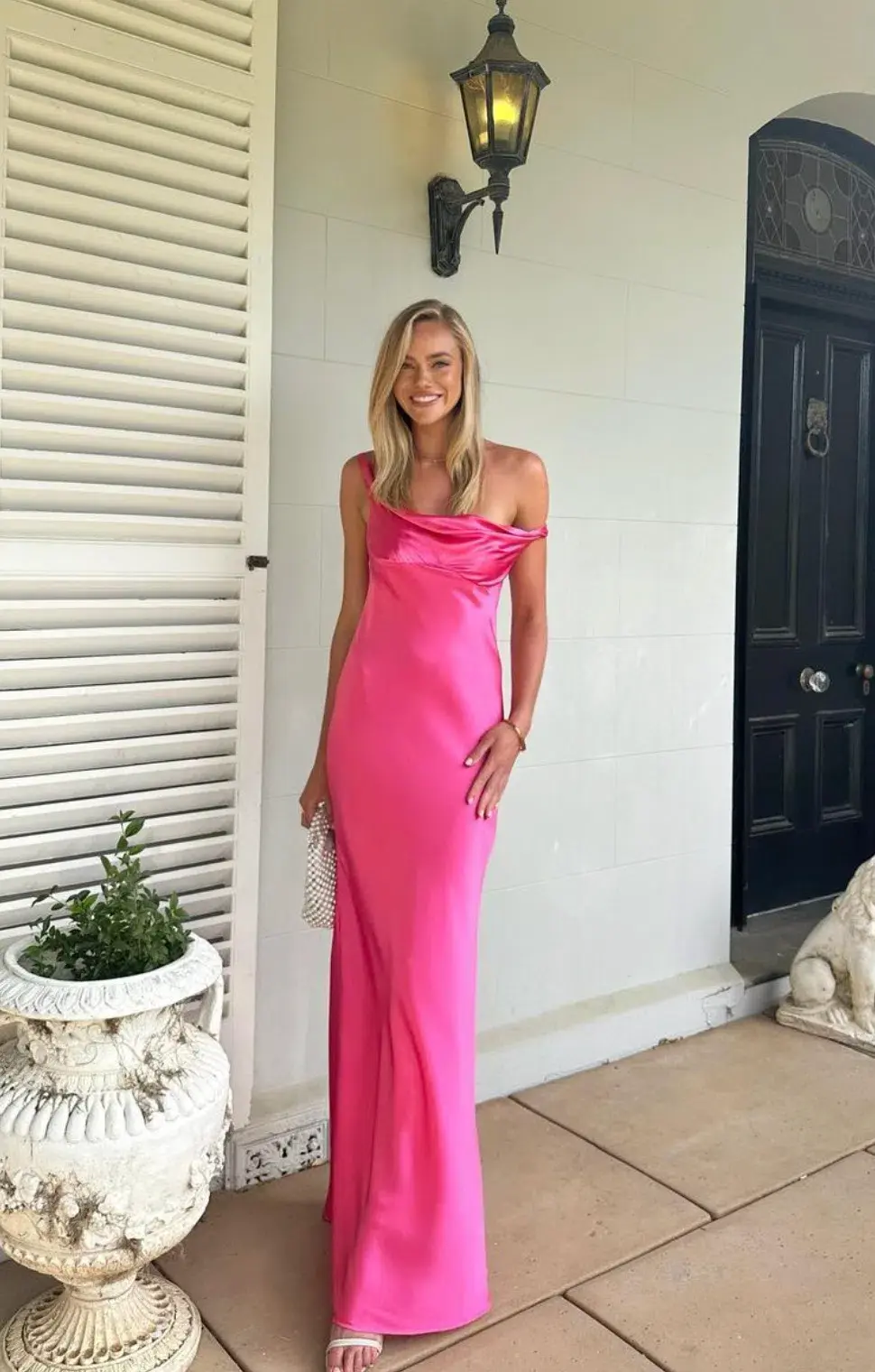 Natalie Rolt Monika Gown Neon Pink Size 8 - Image 5