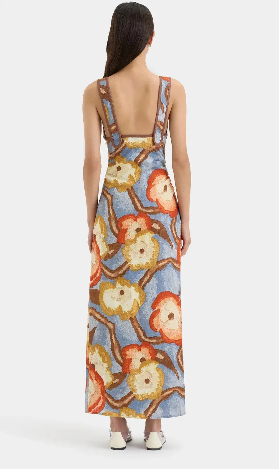 Sir the Label Avery V Neck Midi Dress Size 10 for rent on The Volte - main image