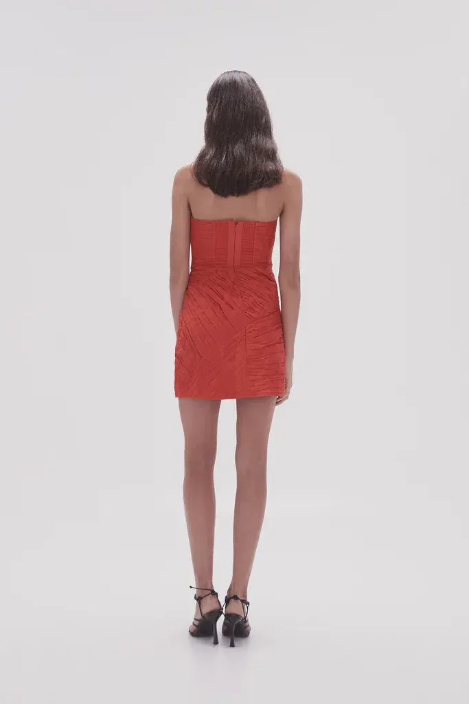 Aje Anima Ruched Mini Dress Size 12 - Image 5