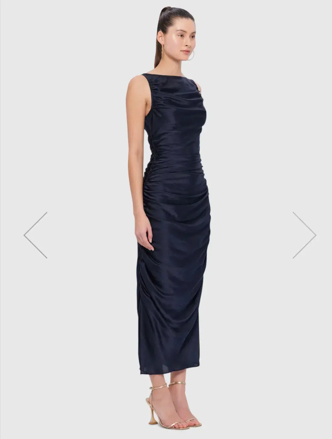 LeoLin Laura Midi-Dress Oxford Blue Size14 - Image 1