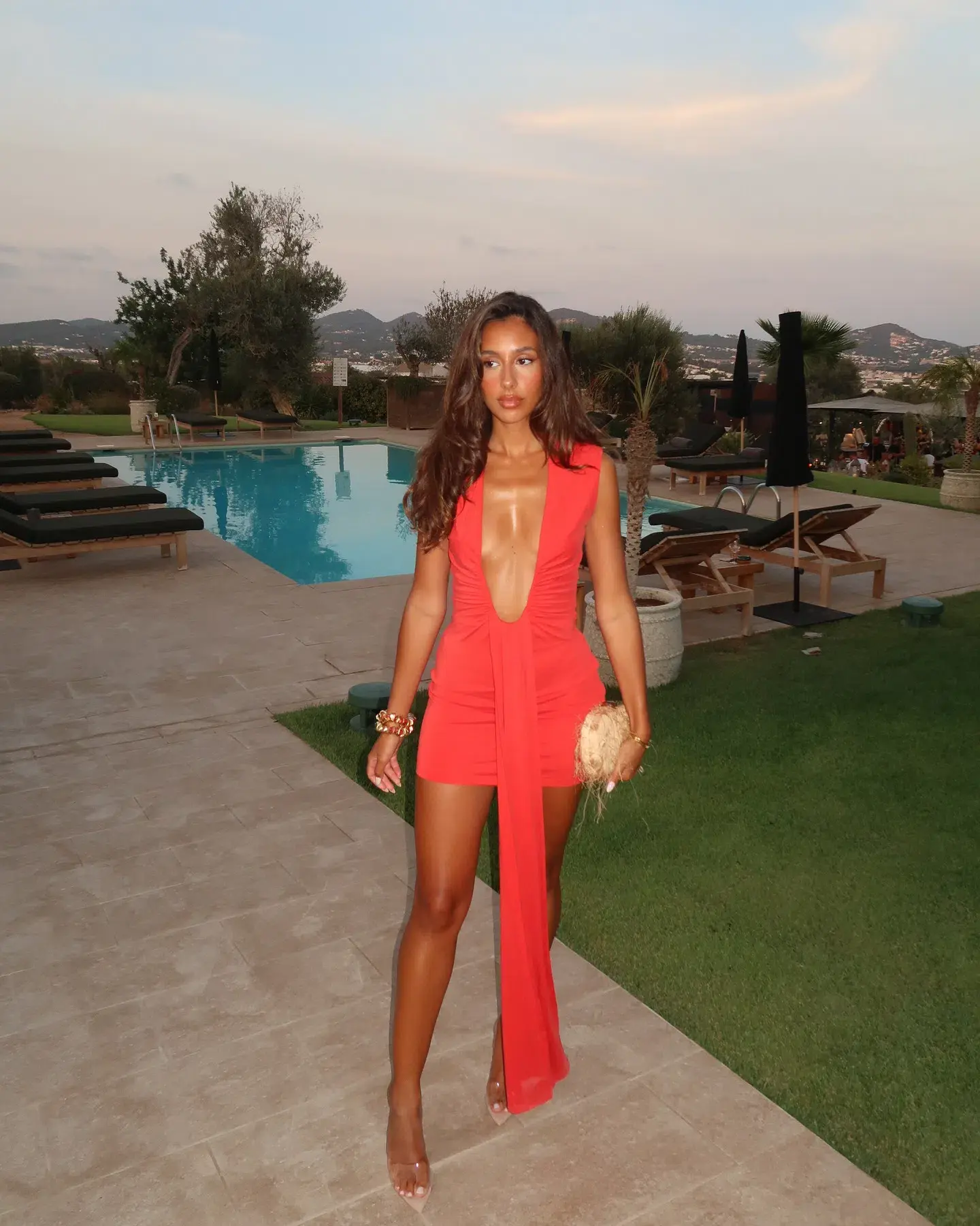 Misha Jennifer Cupro Mini Dress Red Size 10/M - Image 4
