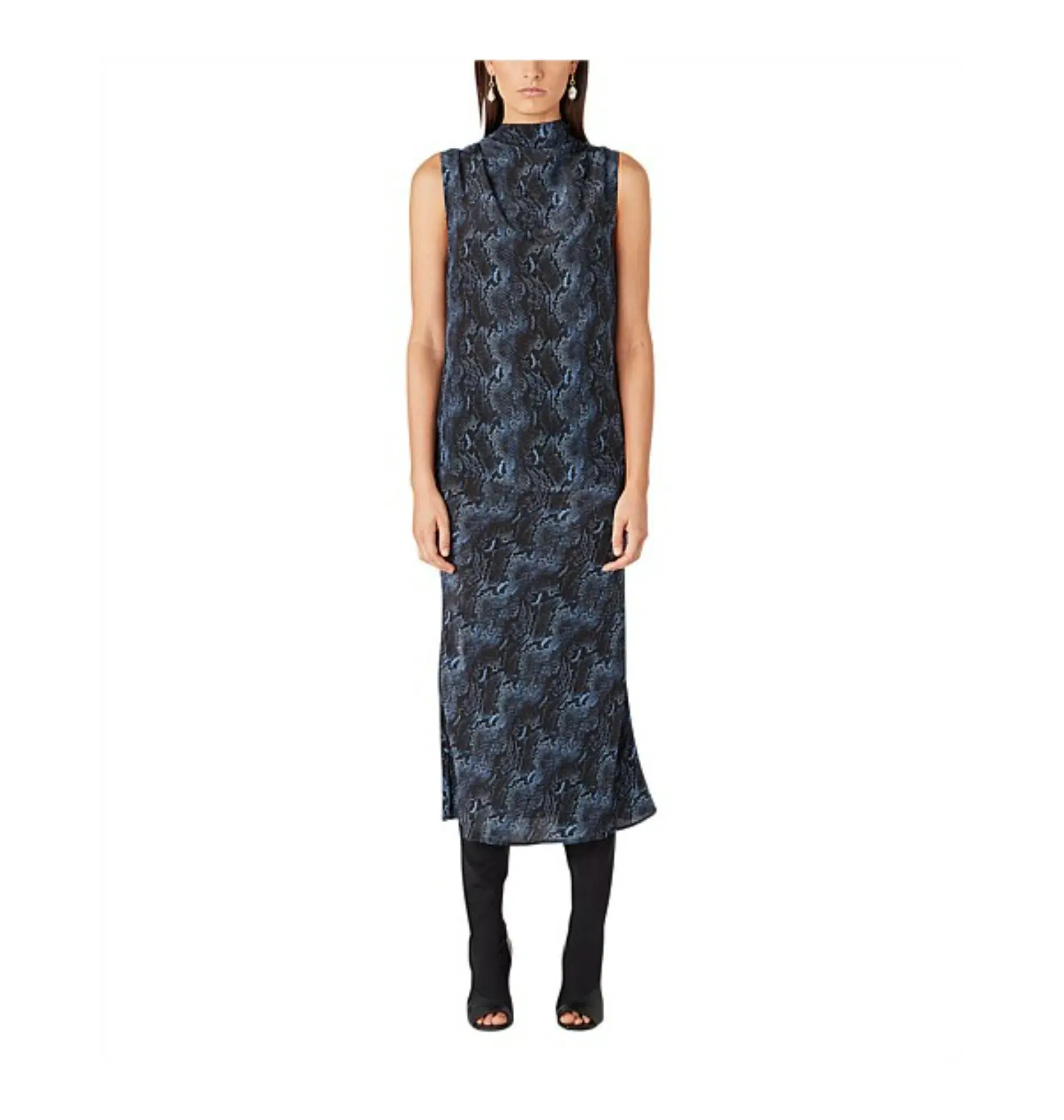 Camilla and Marc Safari Top And Skirt In Exotic Python Blue Size AU 14 - Image 1