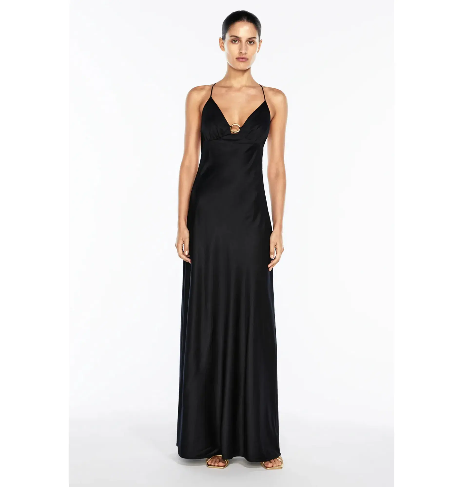 Manning Cartell Liquid Asset Slip Dress Black Size AU 12 Fits 10-12 - Image 1