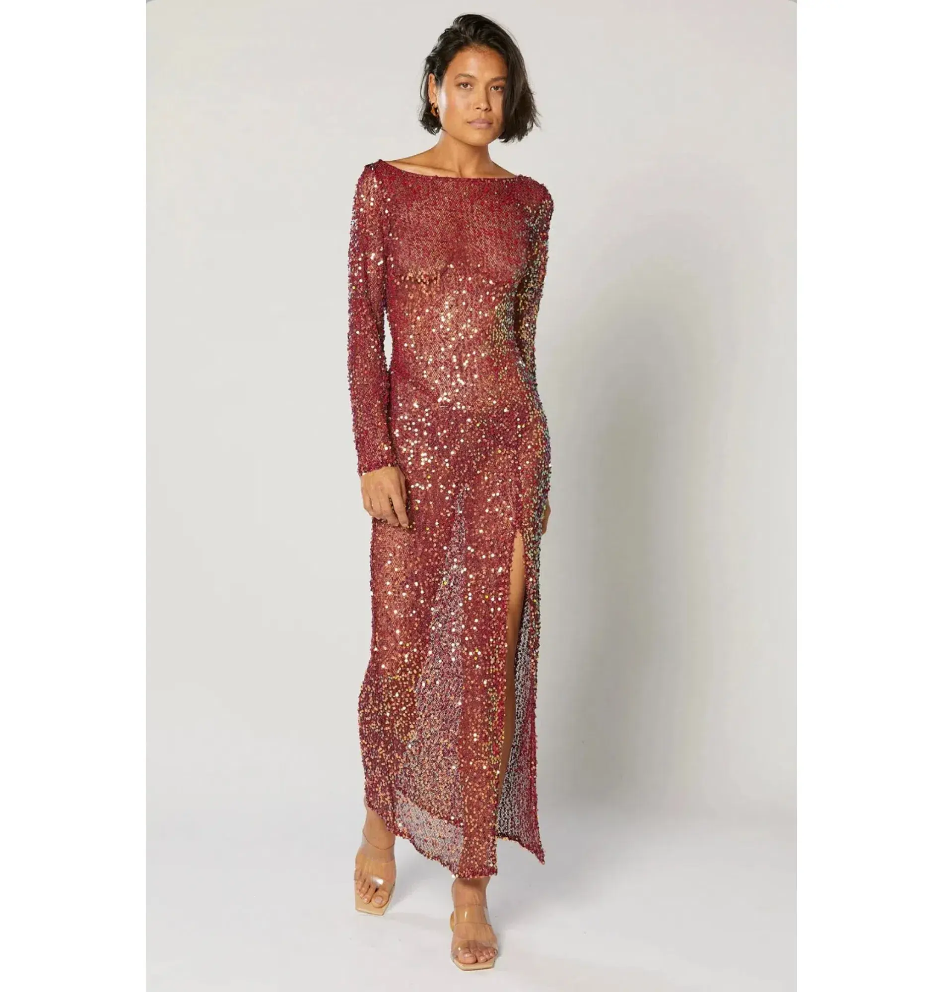 Winona Jiana Classic Dress Burgundy Size XS / AU 6 - Image 1