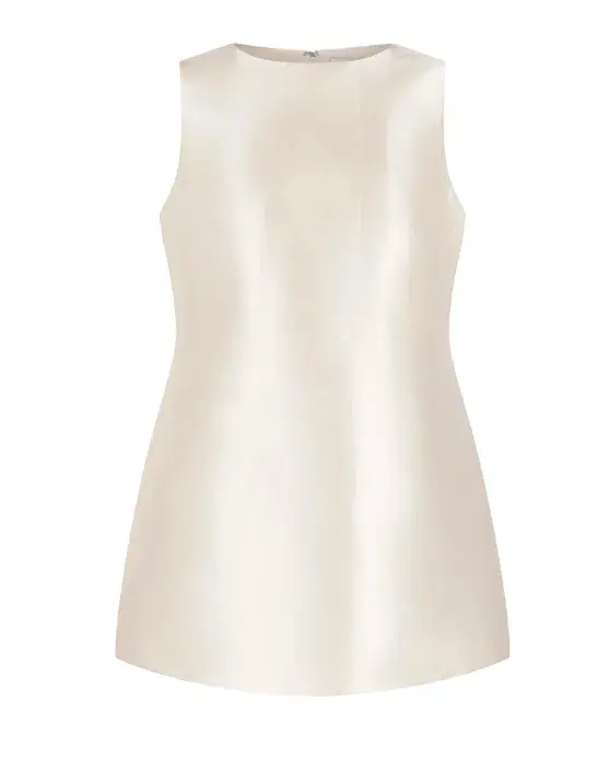 Odd Muse Ultimate Muse Satin Shift Mini Dress Creamy Blush Rose Size 10 - Image 5