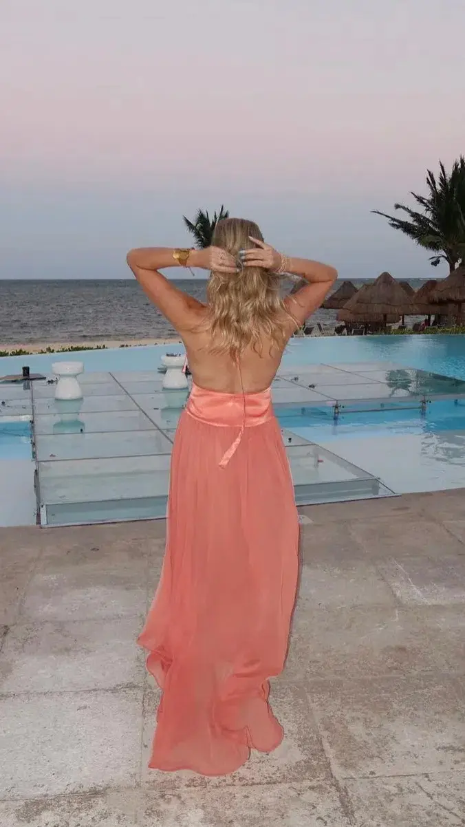 Arcina Ori Serena Dress Coral Size 10 for rent on The Volte - main image