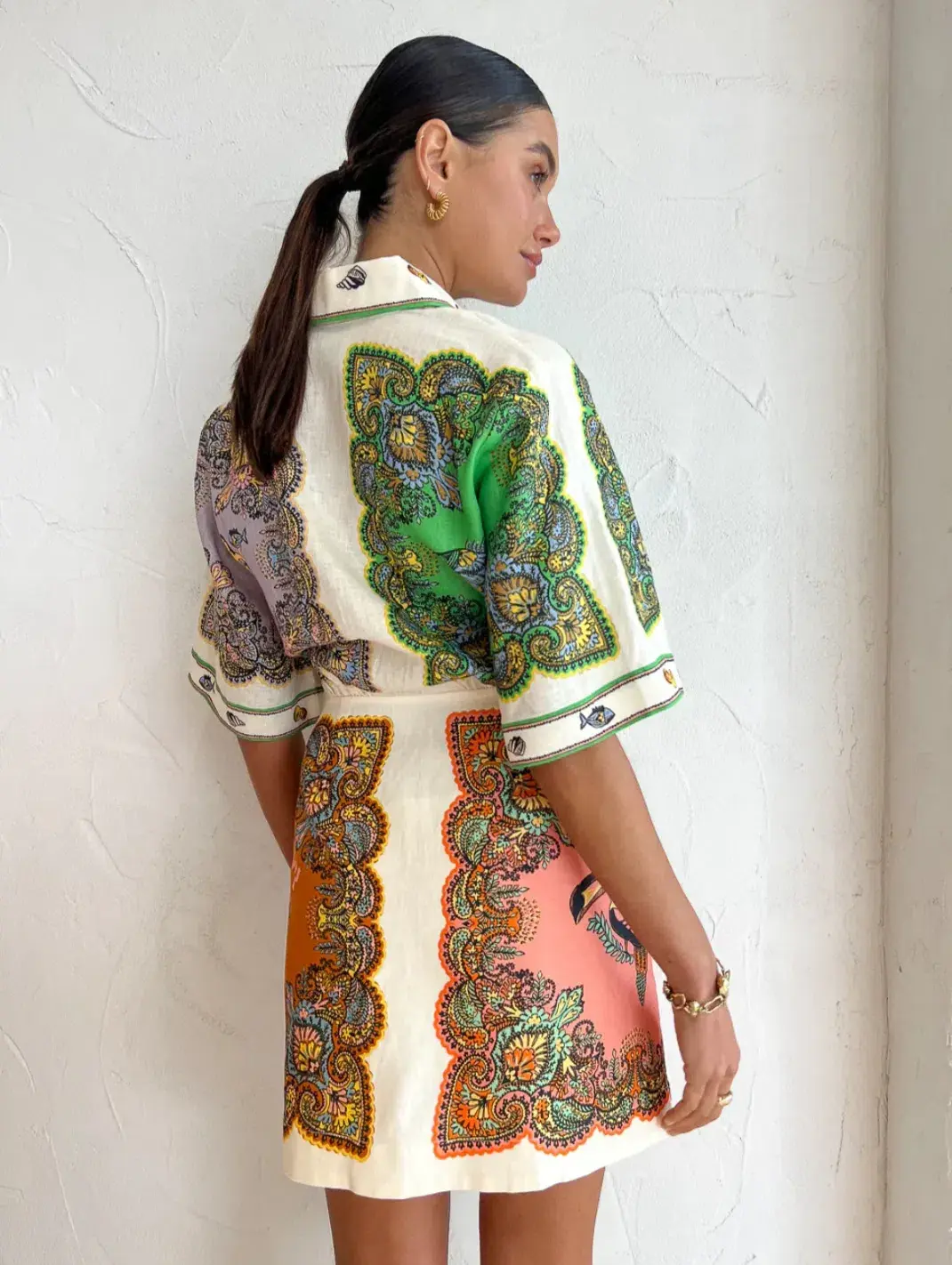 Alemais Trippy Troppo Mini Dress Multi Size 14 for rent on The Volte - main image